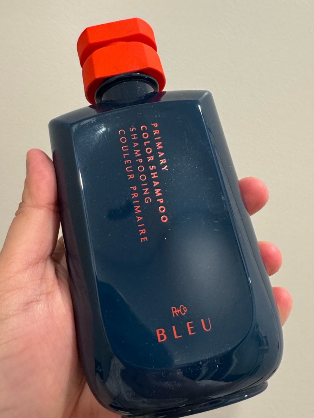 R+Co Bleu Primary Color Shampoo used